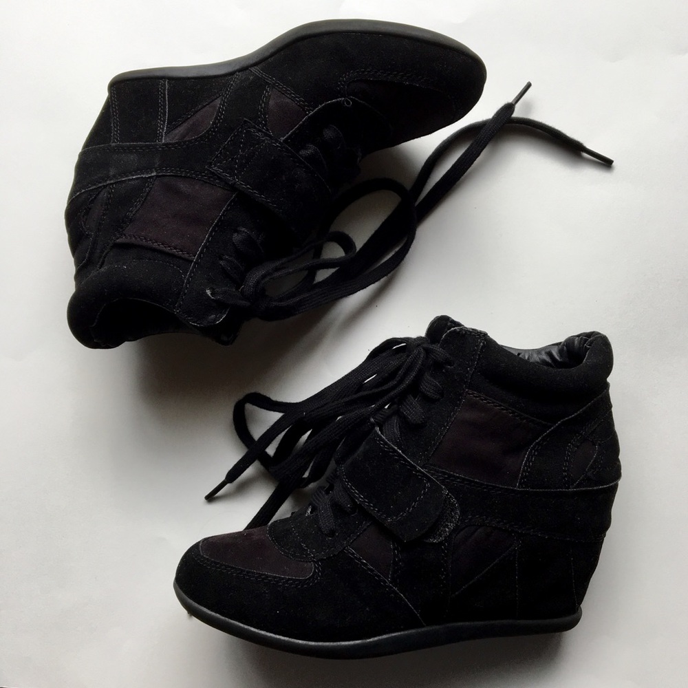 Breckelles Suede Ankle Wedges